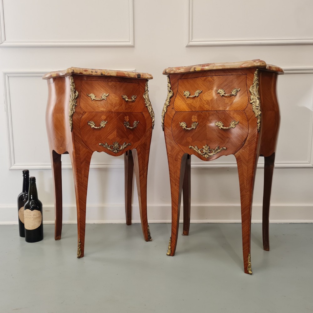 Pair of Kingwood Bedside Tables c1930 View III