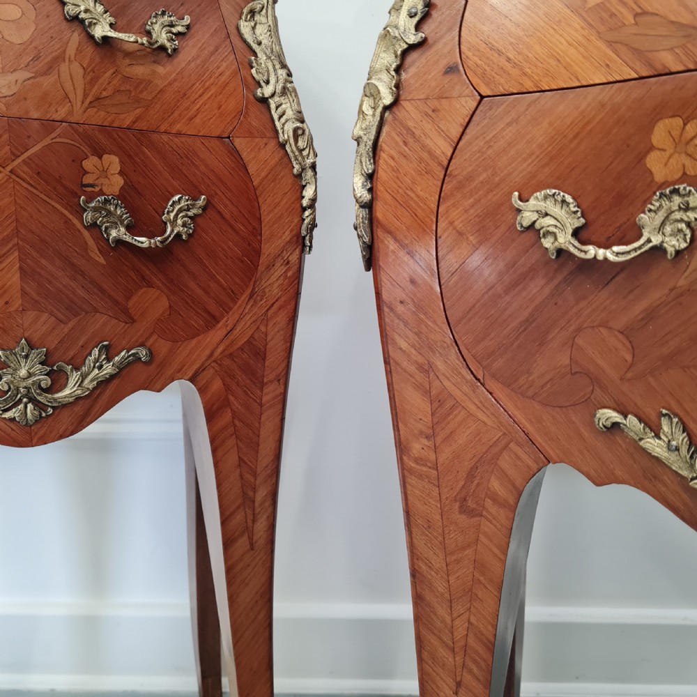 Pair of Kingwood Bedside Tables c1930 View IV