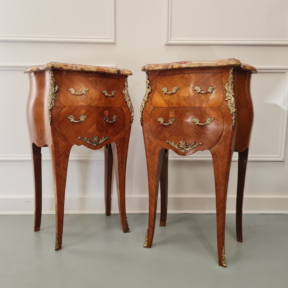 Pair of Kingwood Bedside Tables c1930 View V