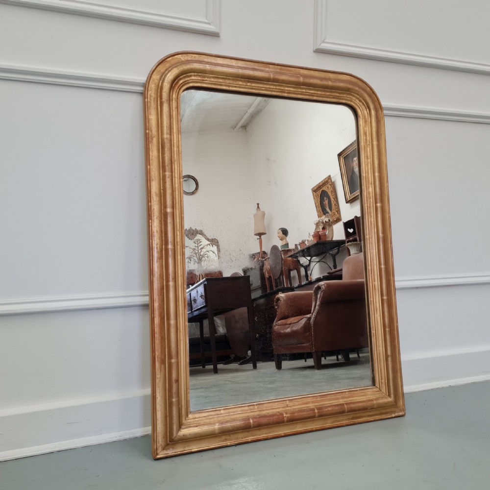 Antique Louis Philippe Gilded Mirror c1890