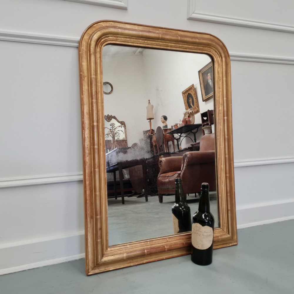 Antique Louis Philippe Gilded Mirror c1890 View IV