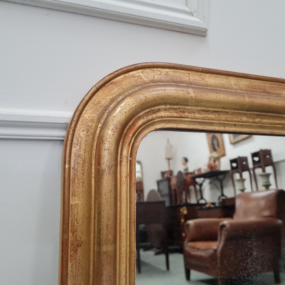 Antique Louis Philippe Gilded Mirror c1890 View V