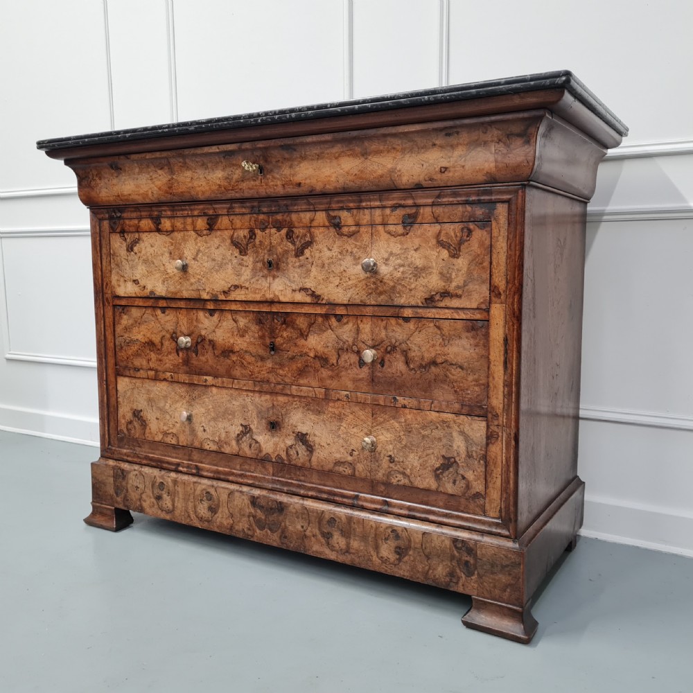 French Antique Walnut Commode c1870 View IV