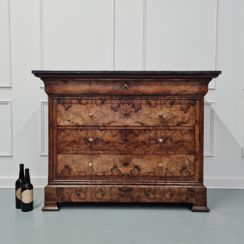 French Antique Walnut Commode c1870 View V