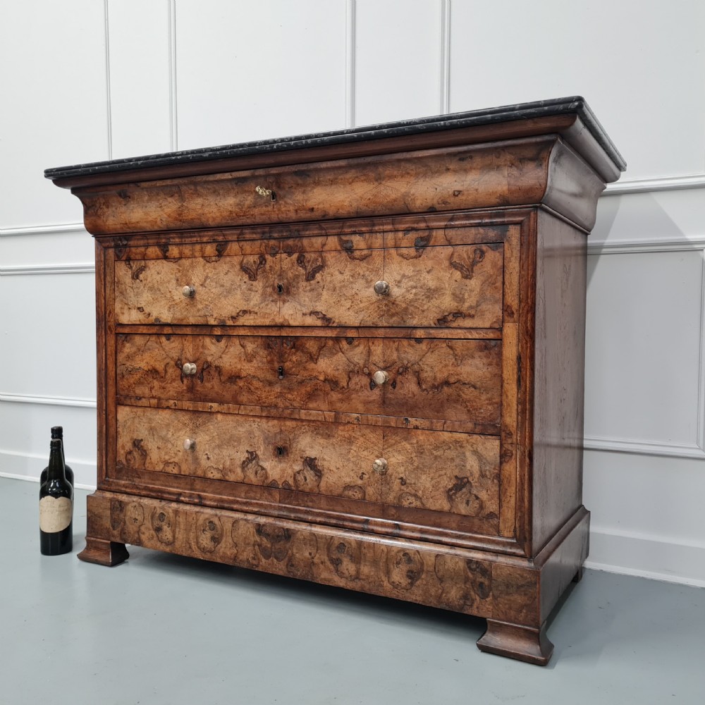 French Antique Walnut Commode c1870 View VI