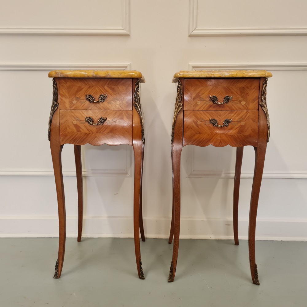 Pair of Kingwood Bedside Tables c1930