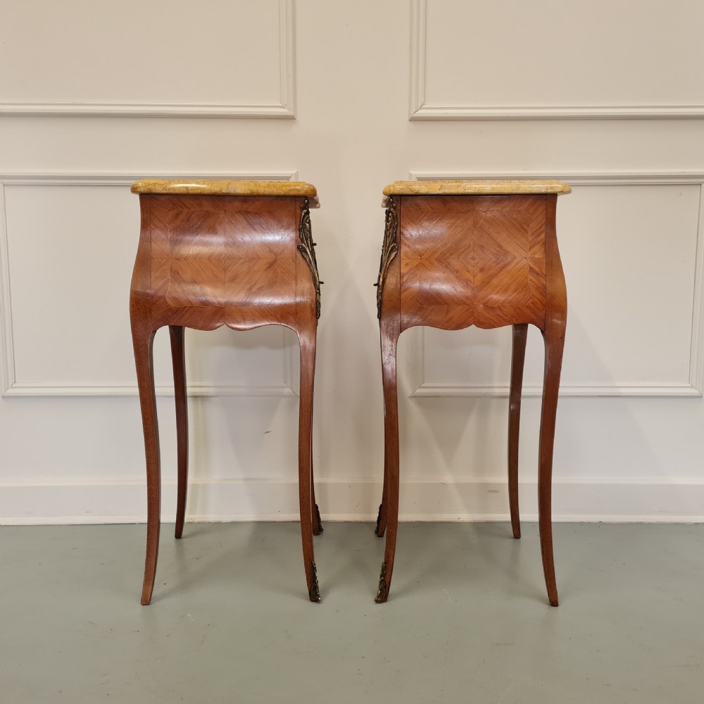 Pair of Kingwood Bedside Tables c1930 View IV