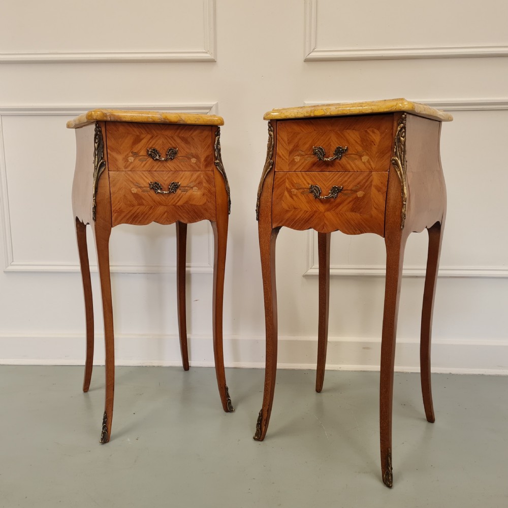 Pair of Kingwood Bedside Tables c1930 View V