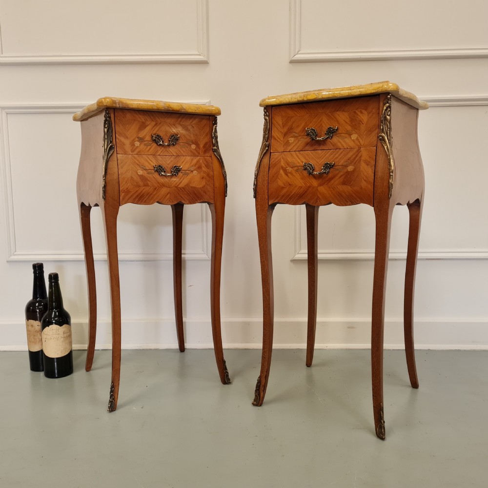Pair of Kingwood Bedside Tables c1930 View VII