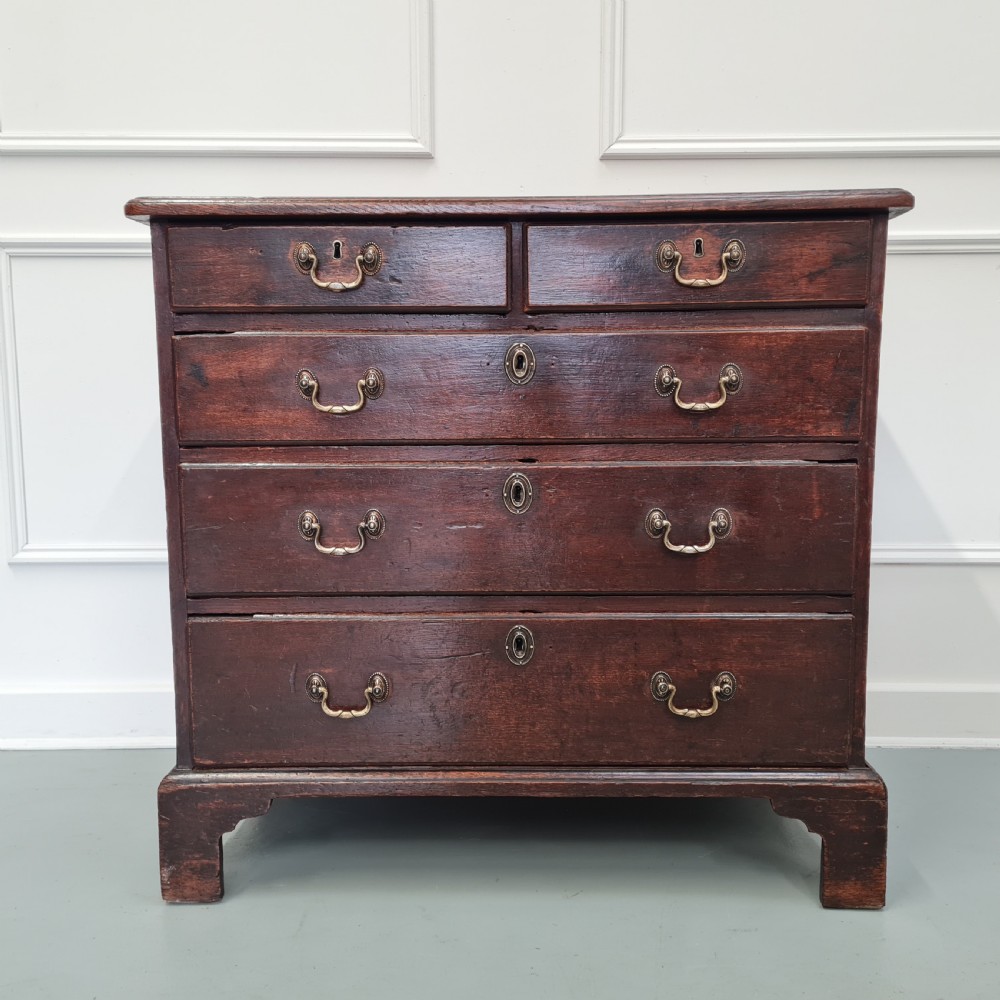 Rare Small Oak Georgian Chest of Drawers c1760