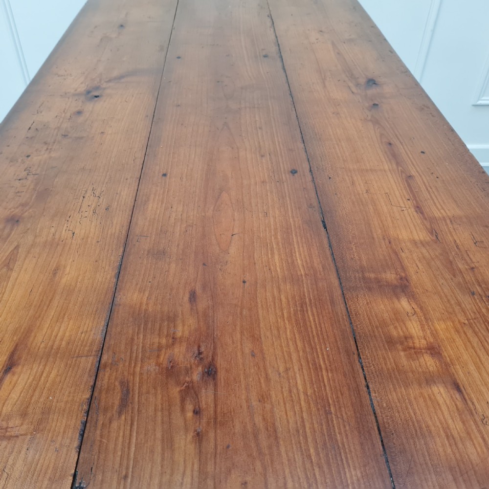Fantastic Antique French Cherry Wood Farmhouse Table c1840 View II