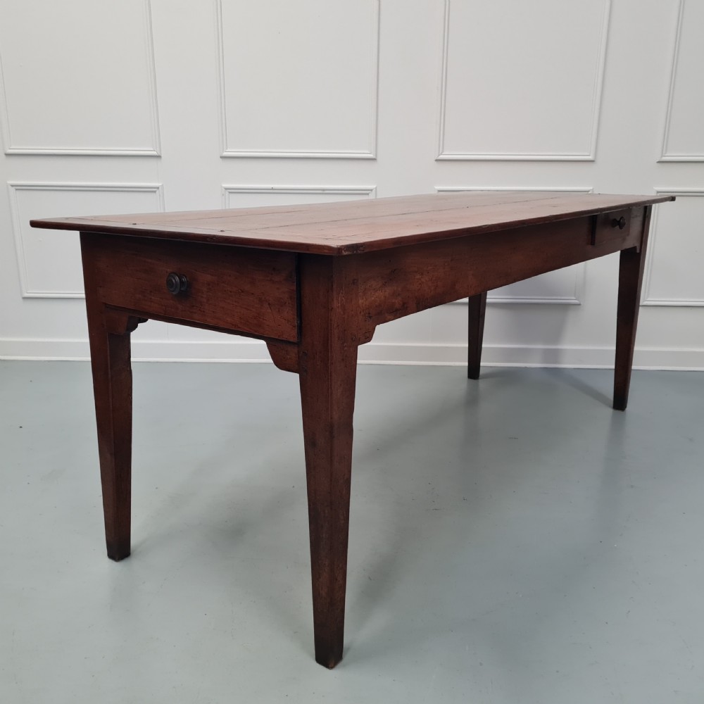 Fantastic Antique French Cherry Wood Farmhouse Table c1840 View III