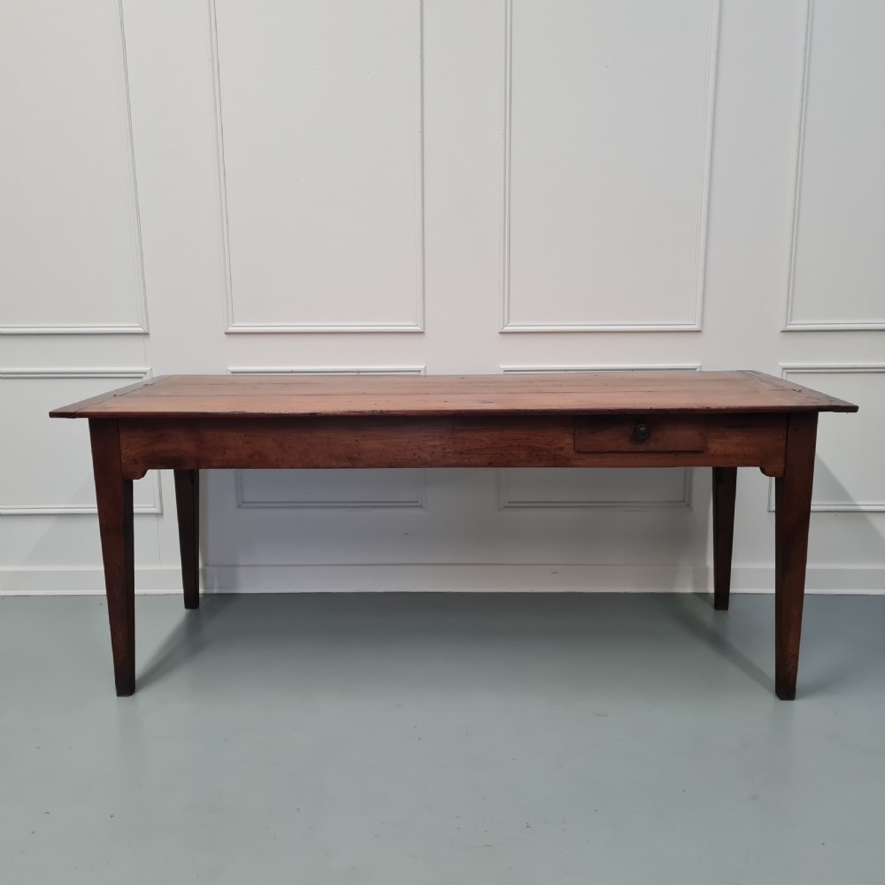 Fantastic Antique French Cherry Wood Farmhouse Table c1840 View V
