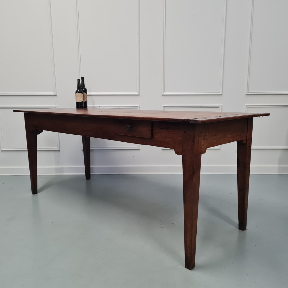 Fantastic Antique French Cherry Wood Farmhouse Table c1840 View VI