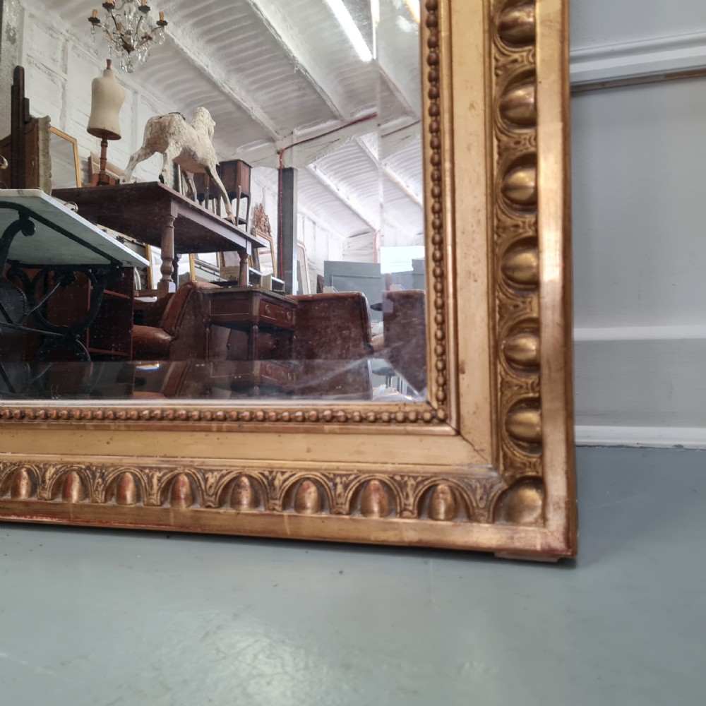 Antique French Gilded Mirror with Love Birds c1870 View VII