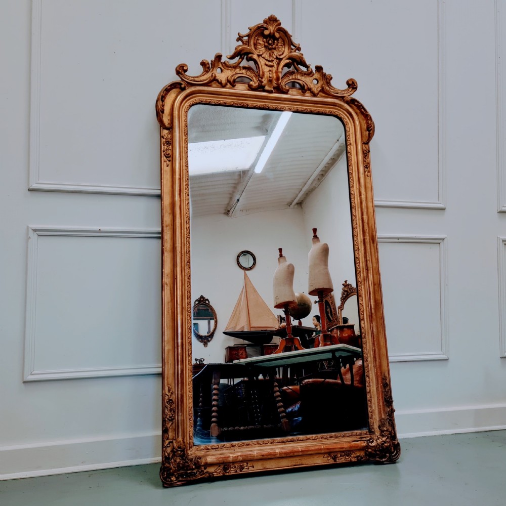 Antique French Gilded Mirror c1870