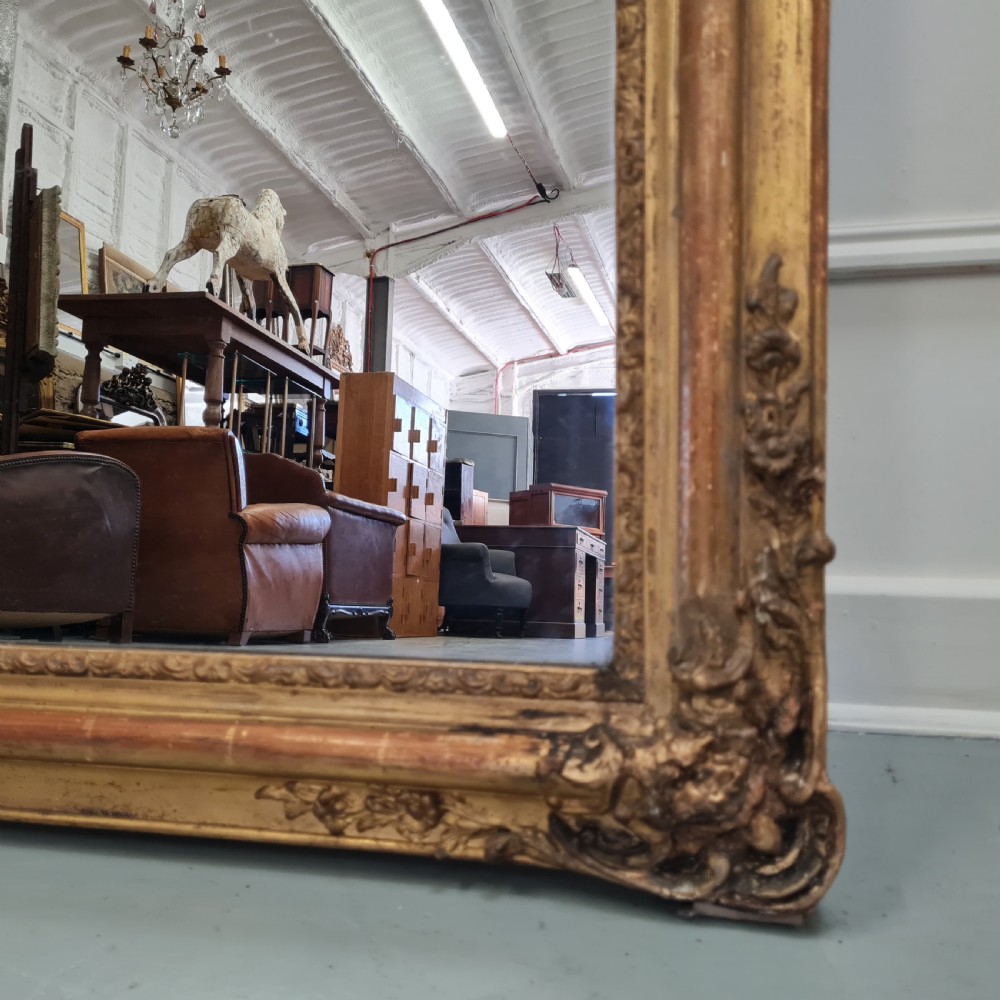 Antique French Gilded Mirror c1870 View II
