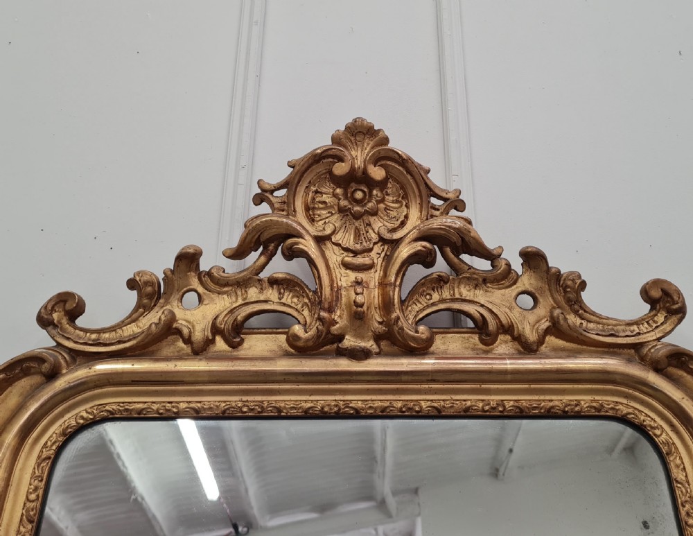 Antique French Gilded Mirror c1870 View III