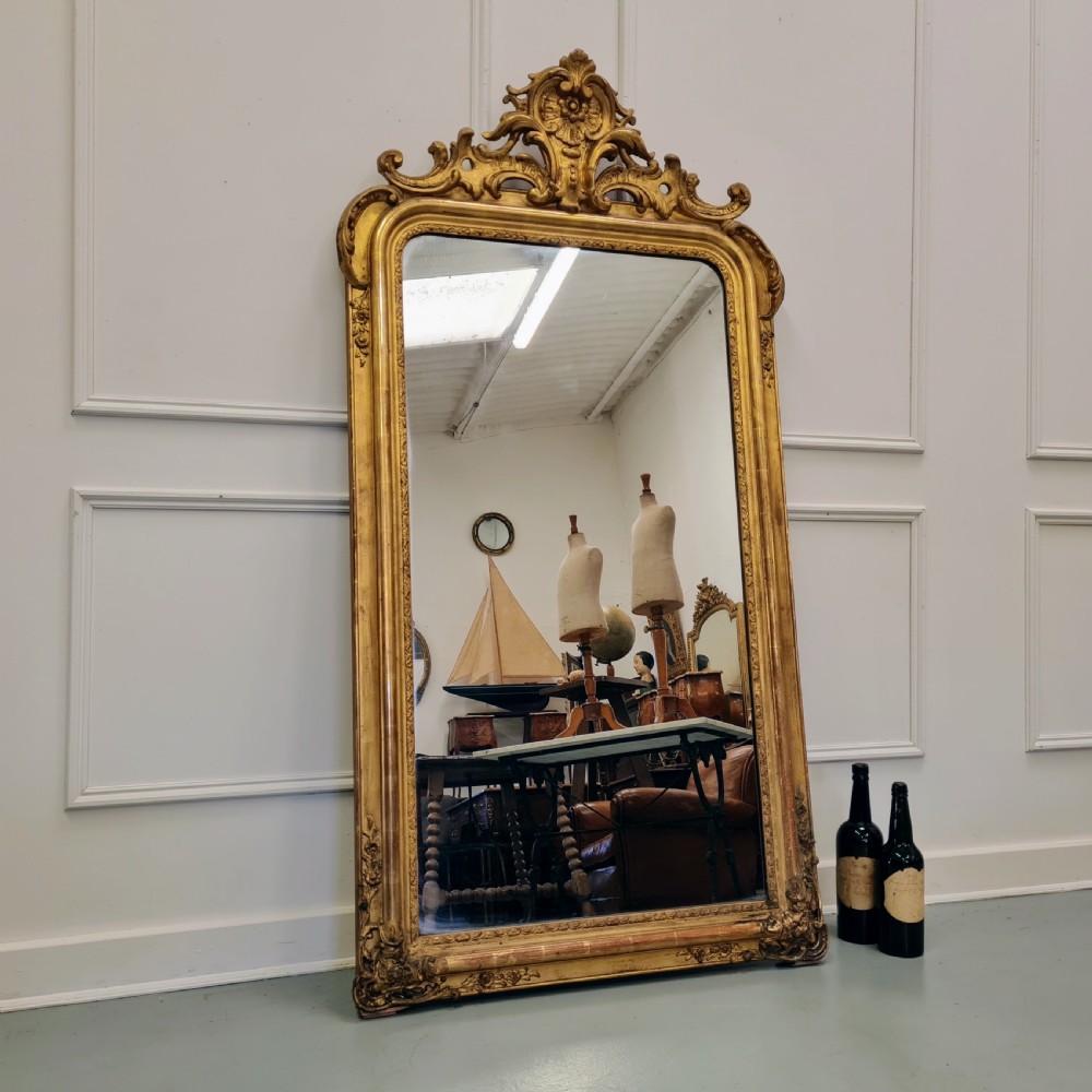Antique French Gilded Mirror c1870 View IV