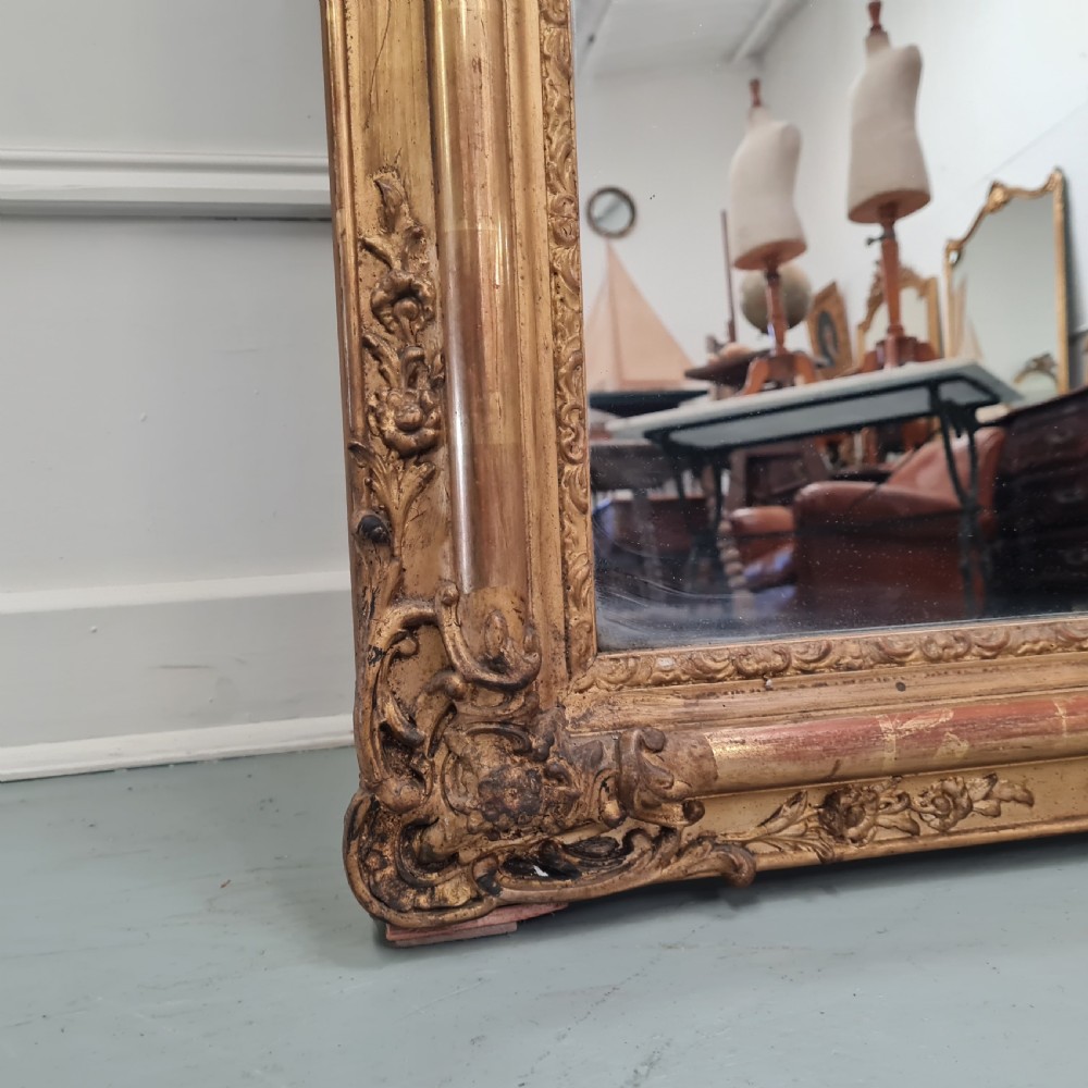 Antique French Gilded Mirror c1870 View V