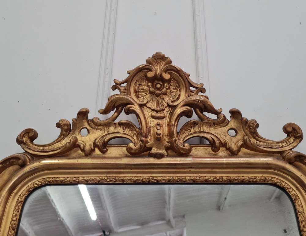 Antique French Gilded Mirror c1870 View VIII