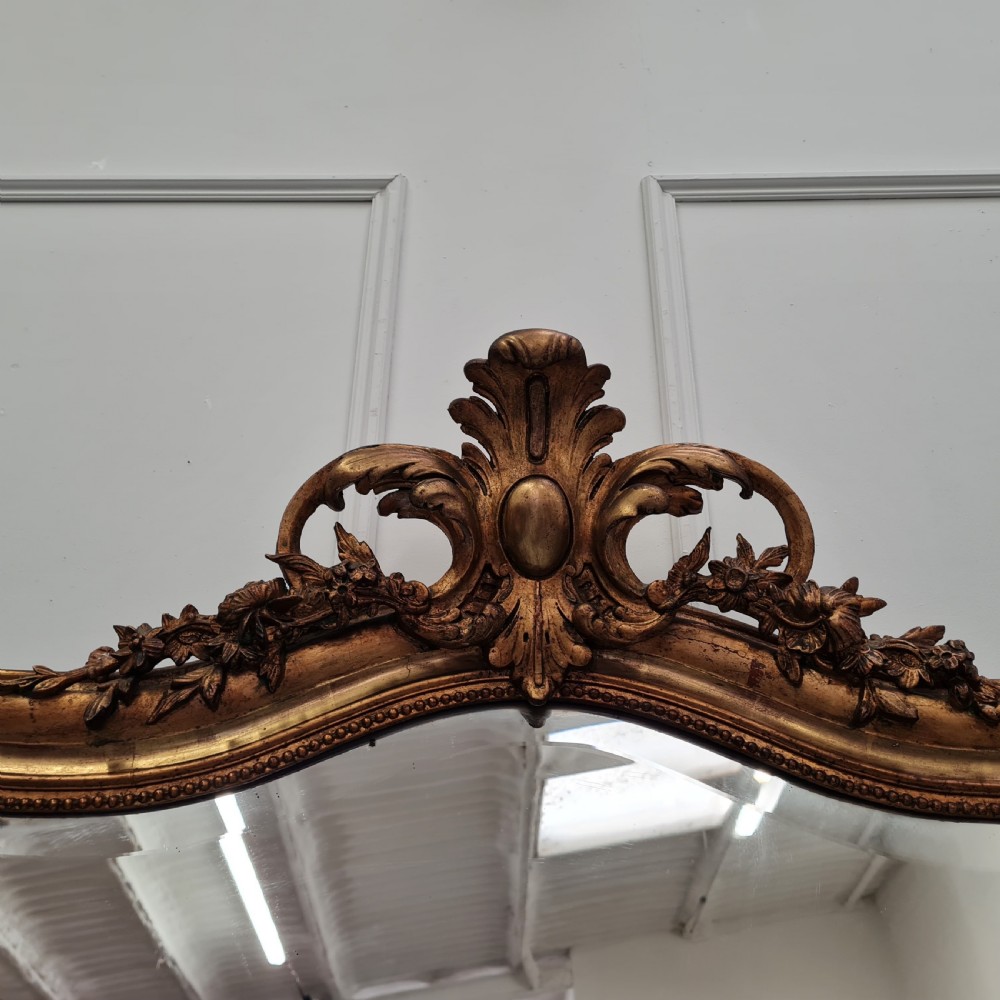 Large Antique French Gilded Mirror C1870 View II