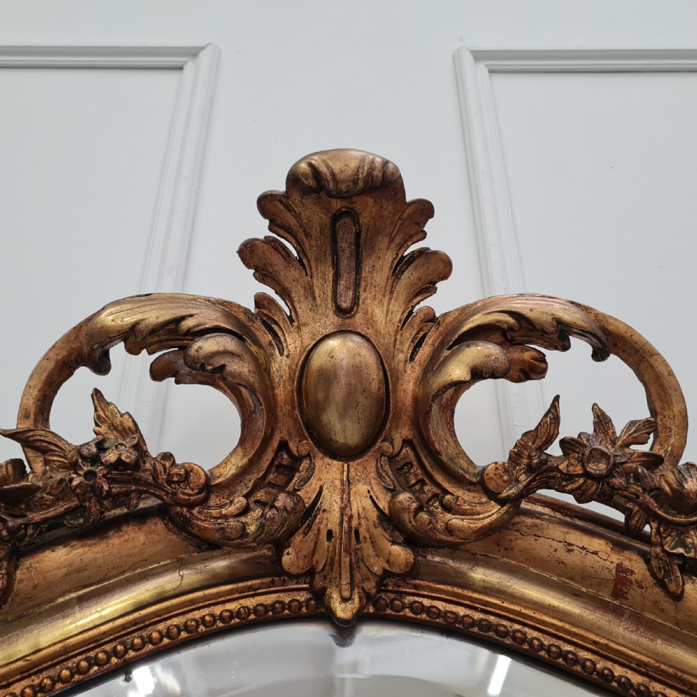 Large Antique French Gilded Mirror C1870 View IV