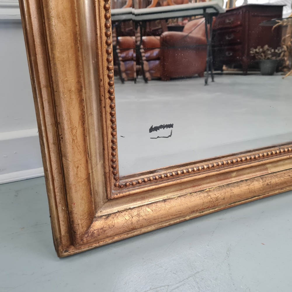 Large Antique French Gilded Mirror C1870 View VI
