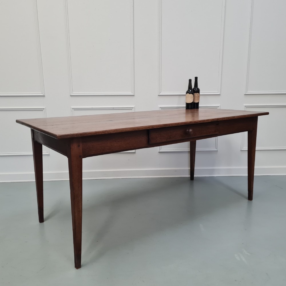 Beautiful Antique French Farmhouse Table c1840 View V