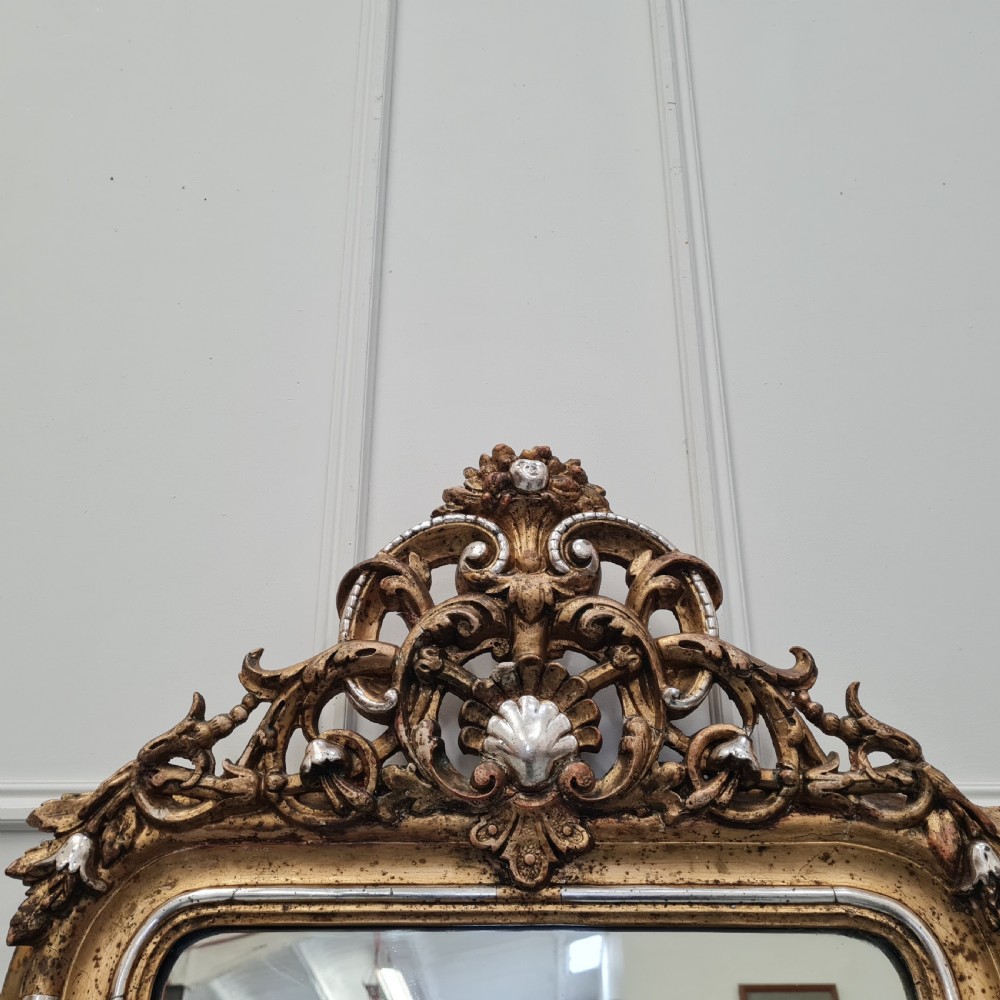 Antique French Gilded Mirror c1840 View VI