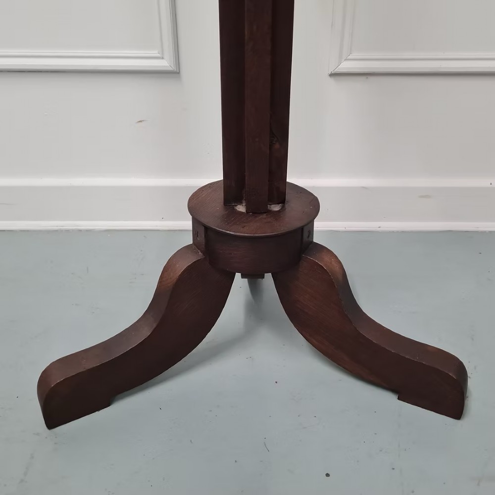 Antique French Oak Gallery Easel c1900 View III