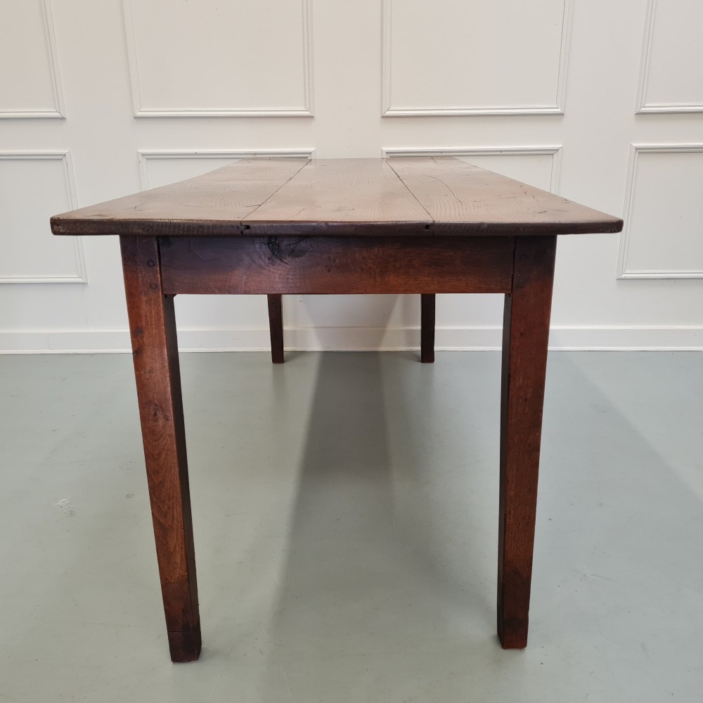 Beautiful Antique Oak Farmhouse Dining Table C1800 View III