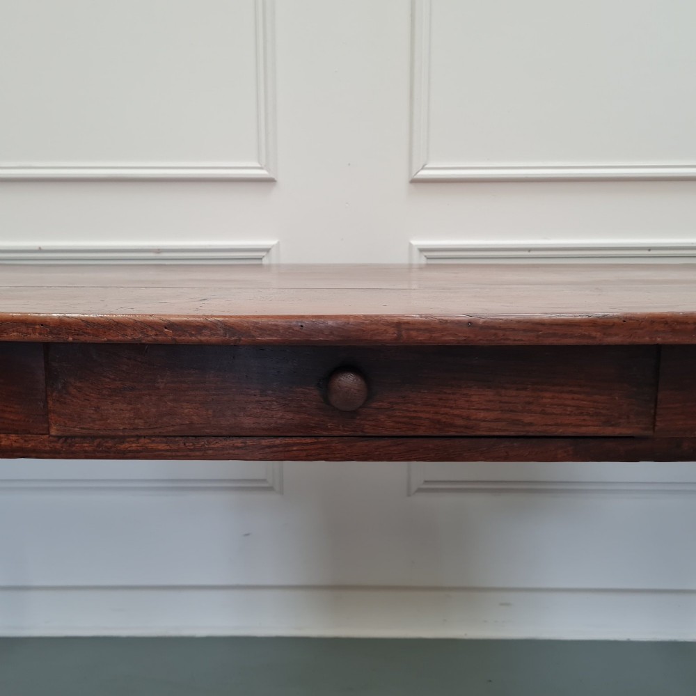 Beautiful Antique Oak Farmhouse Dining Table C1800 View VII