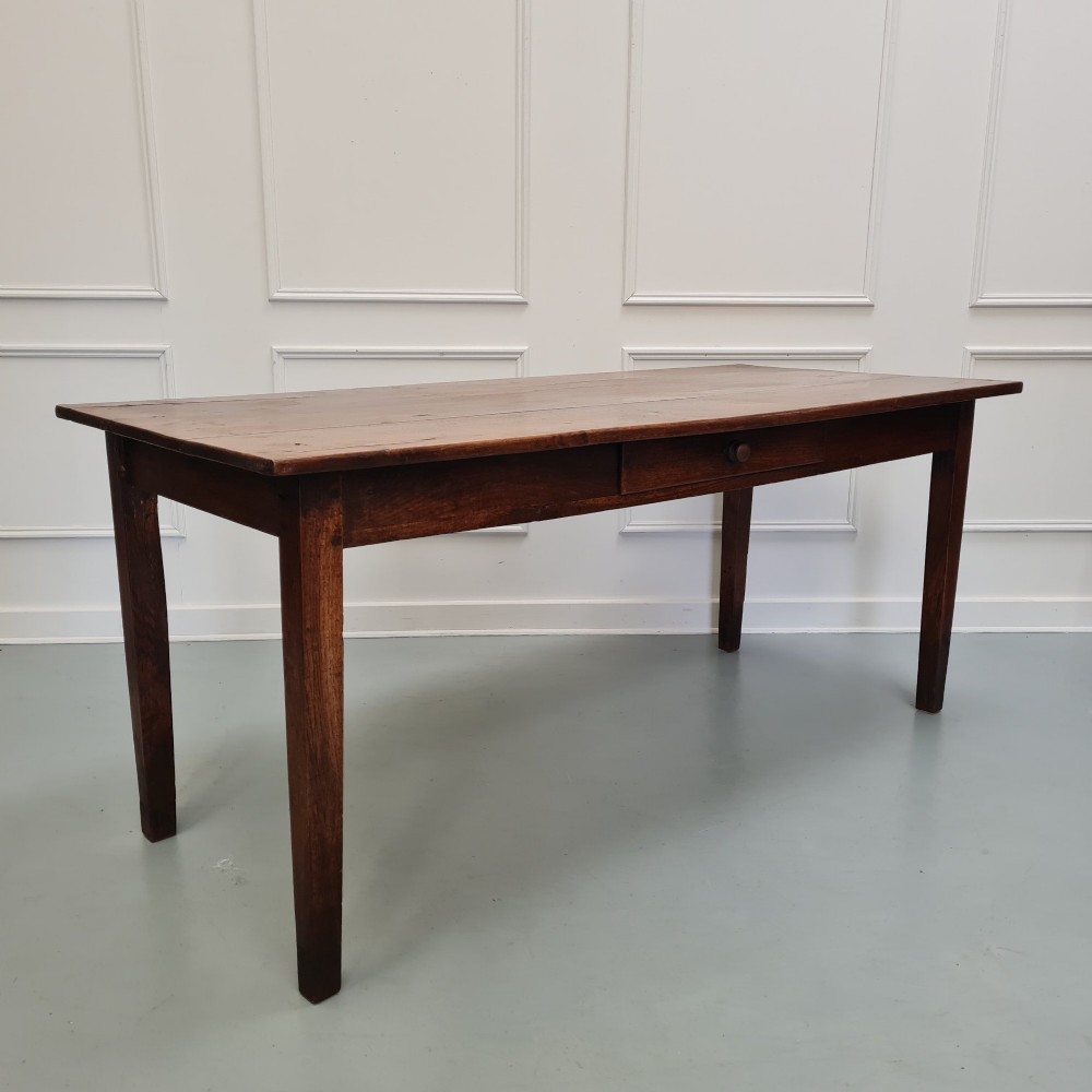 Beautiful Antique Oak Farmhouse Dining Table C1800 View X
