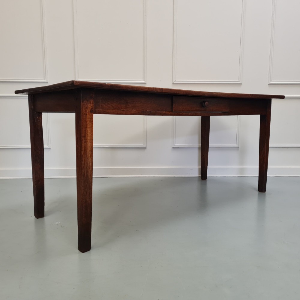 Beautiful Antique Oak Farmhouse Dining Table C1800 View XII