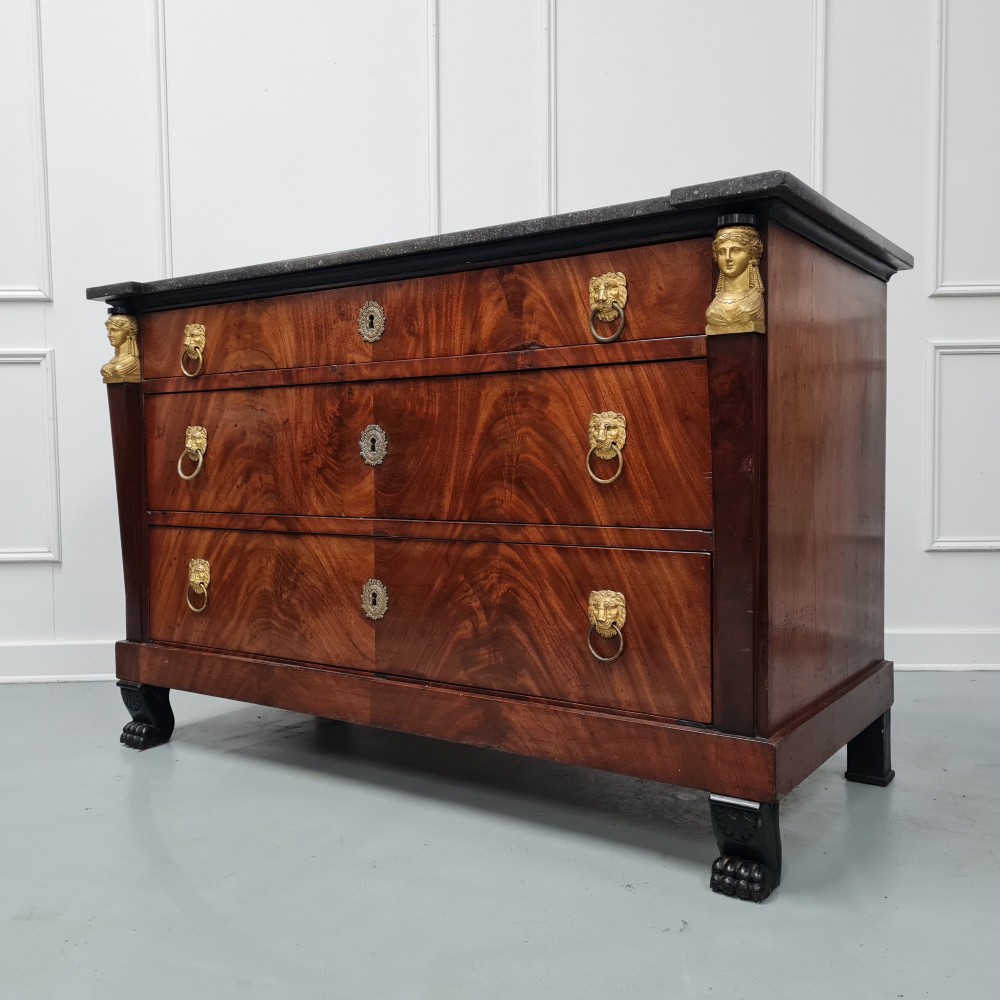Antique Empire French Mahogany Commode c1820