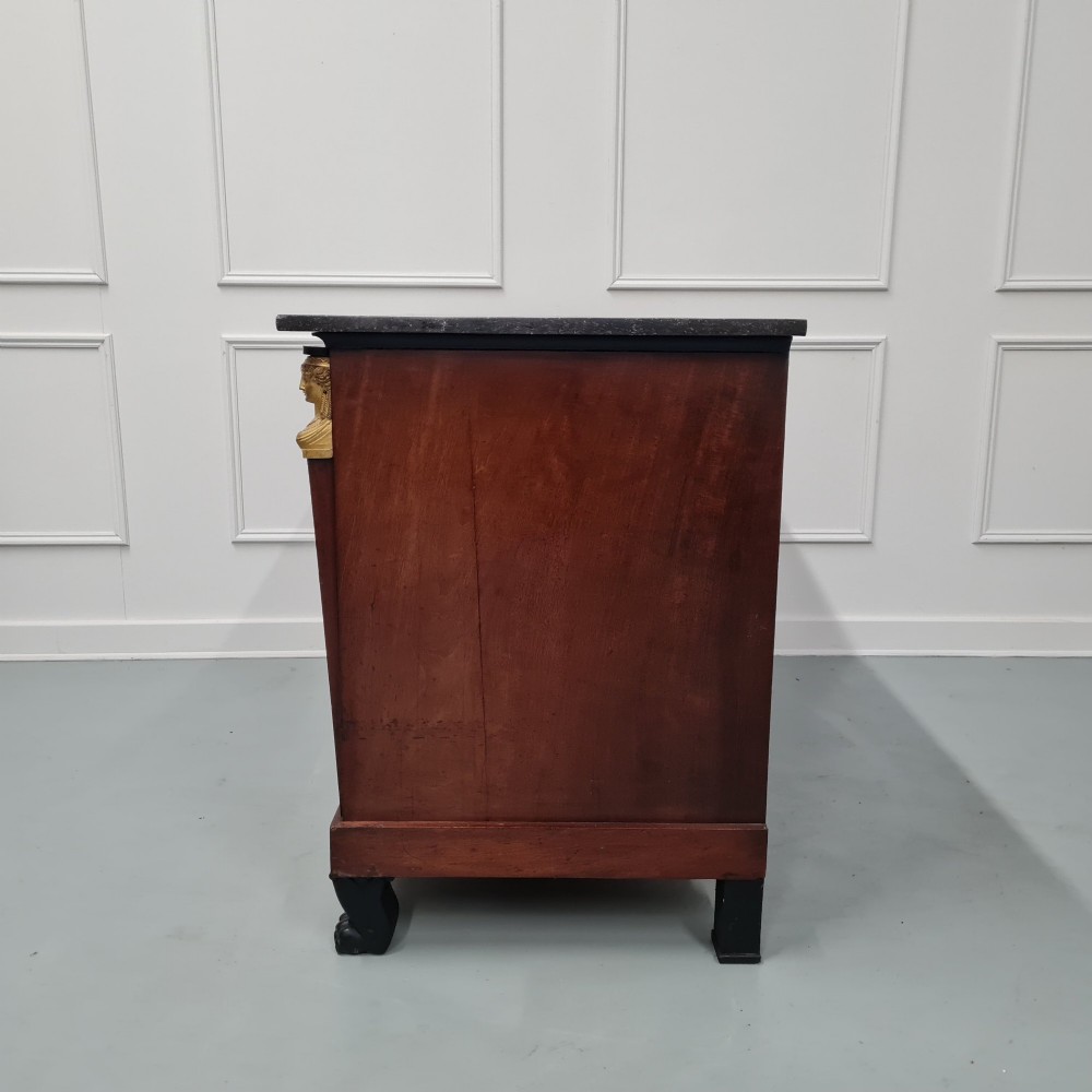 Antique Empire French Mahogany Commode c1820 View VII