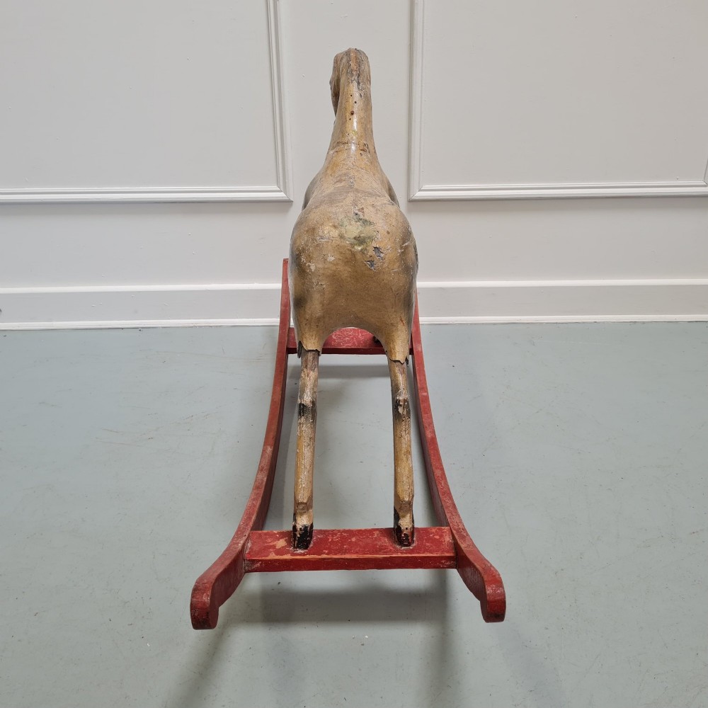 Small Antique French Decorative Rocking Horse C1900 View IV