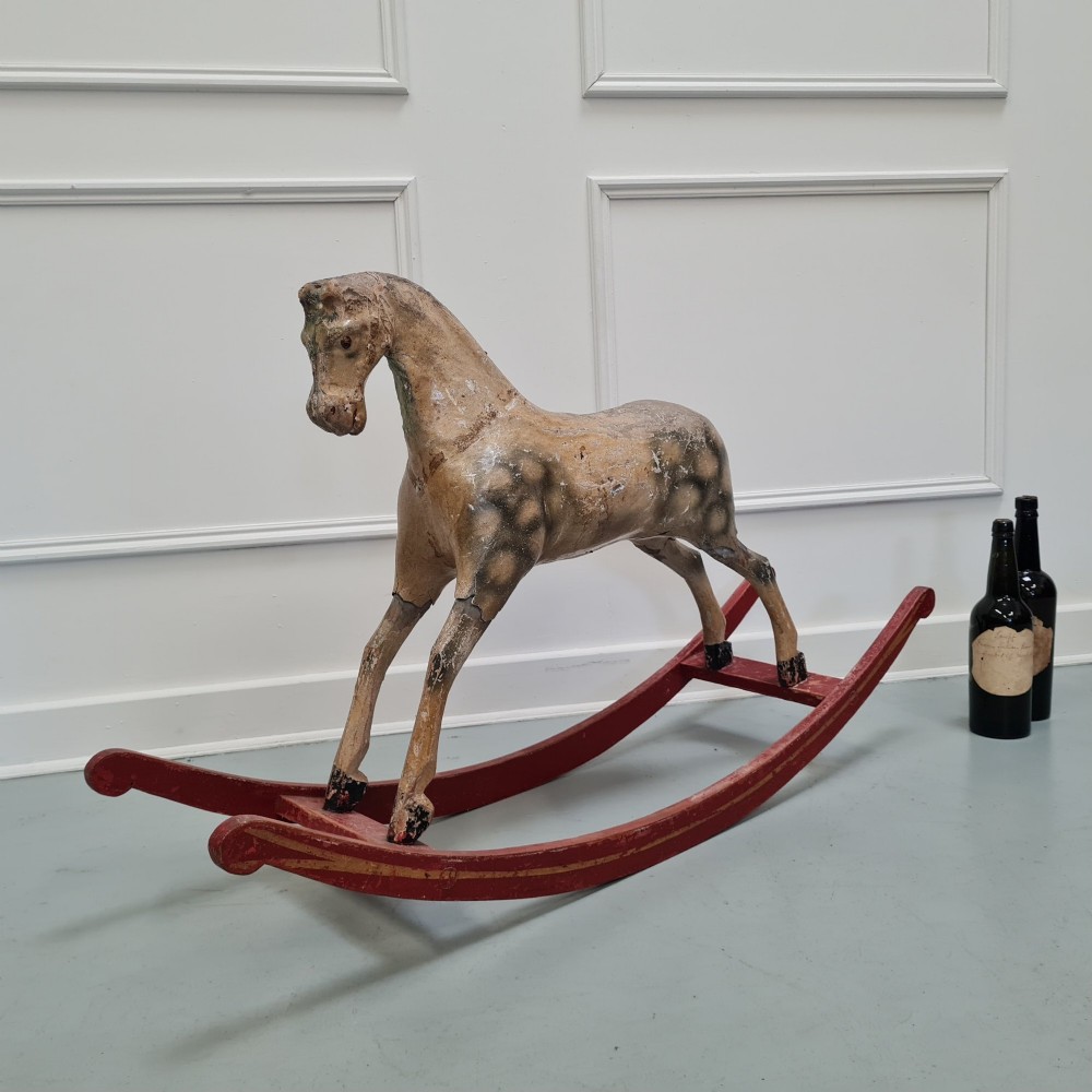 Small Antique French Decorative Rocking Horse C1900 View VIII