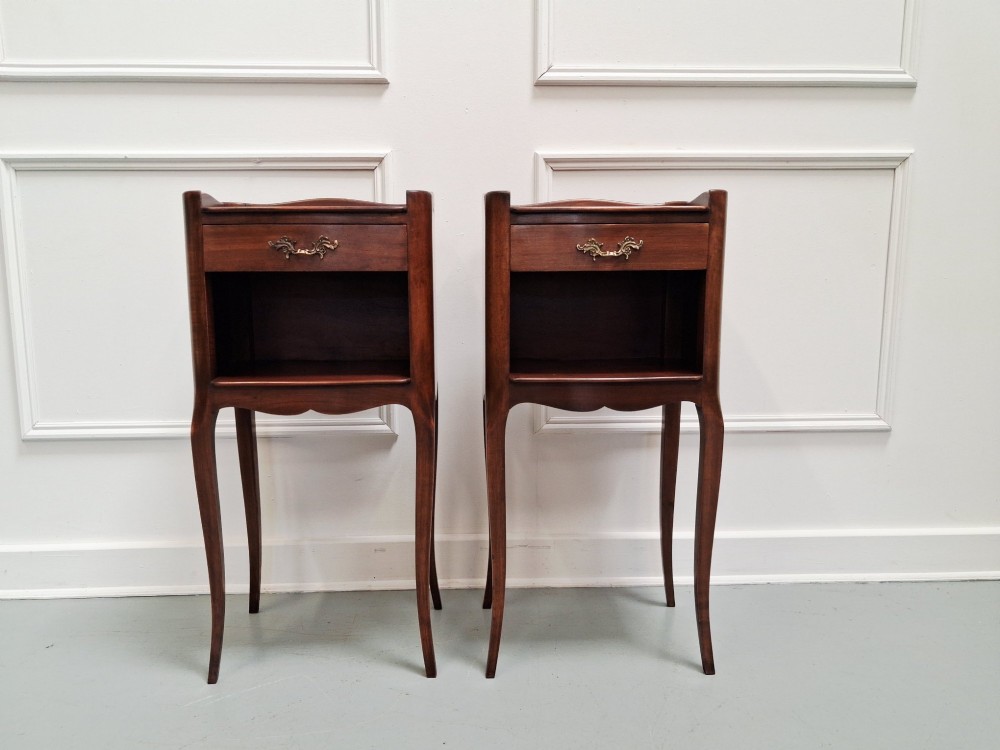 Lovely French Cherry Bedside Tables c1930