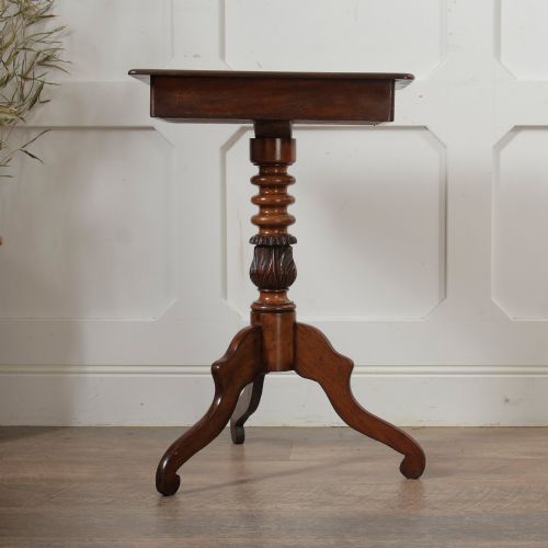 VICTORIAN BOBBIN TURNED PEDESTAL TABLE WITH DRAWER SEWING TABLE - ADDITIONAL PHOTO 12