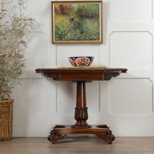 WILLIAM IV ROSEWOOD CARD TABLE - ADDITIONAL PHOTO 1