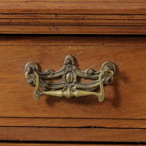 LATE VICTORIAN GLAZED BOOKCASE ABOVE CUPBOARD - ADDITIONAL PHOTO 6