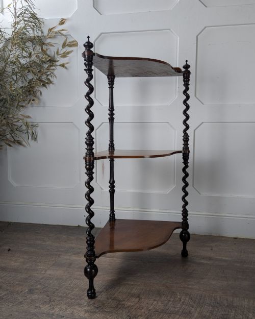 "Victorian Mahogany Barley Twist Whatnot "