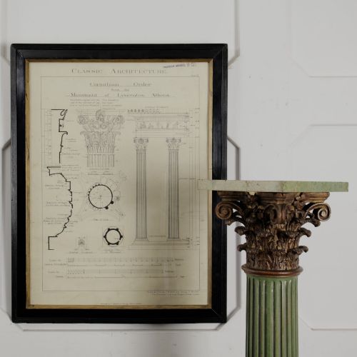 Early 20th-century Framed Corinthian Order Plate