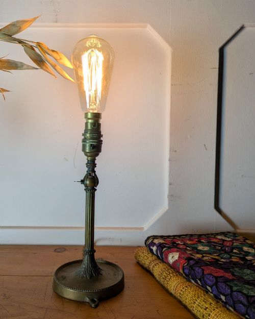Early 20th-Century Brass Pullman Table / Wall Lamp