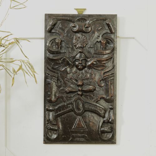 16th–17th-century High-relief Carved Oak Panel