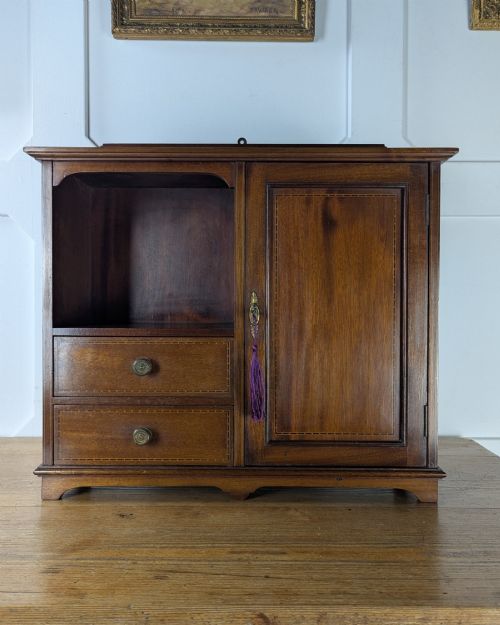 Late 19th Century Inlayed Satinwood "Smokers" Cupboard