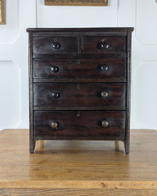 19th Century Apprentice, Miniture, Antique Chest of Drawers