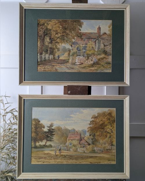 Pair of Country Watercolours – Robert A. Nottingham (1879)